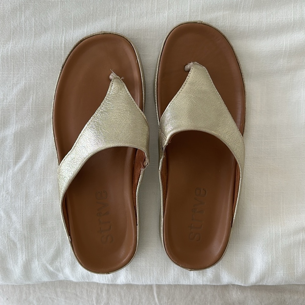 Strive Maui II Metallic Gold sandal
